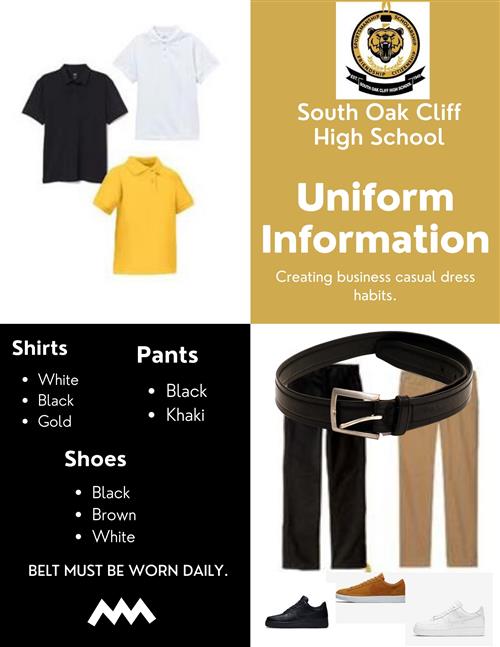  South Oak Cliff High School Uniform Info